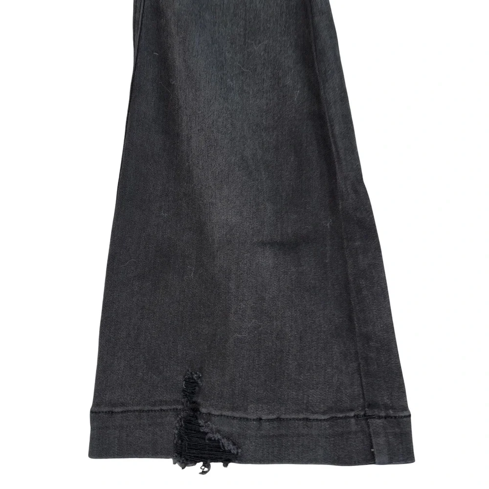 Judy Blue Los Angeles Washed Black High Rise Distressed Flare Jeans Womens 9/29‎